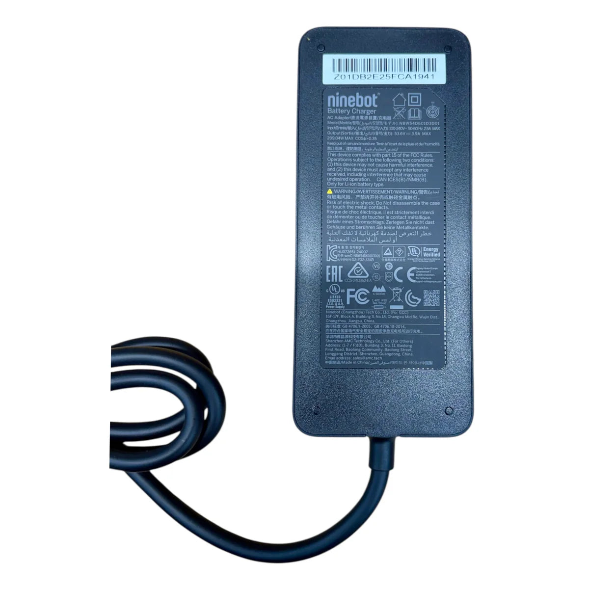 Genuine Fast Segway Ninebot Charger For Segway G3 / F3 / GT3 / ZT3 Pro  53.6V 3.9A
